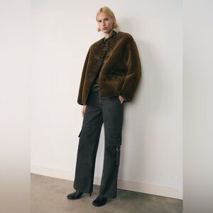 MANGO FAUX-FUR COAT WITH APPLIQUÉS